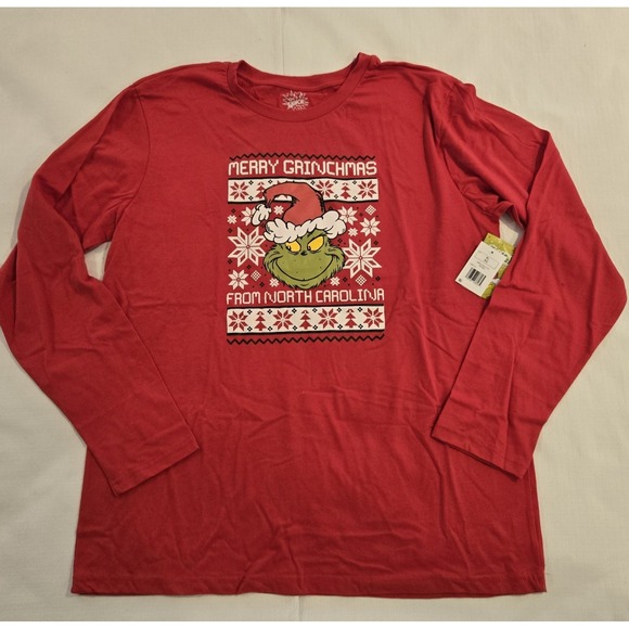 Carolina Herrera Other - Dr. Seuss Grinch Merry Grinchmas From North Carolina Christmas T-shirt XL